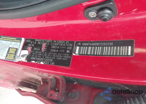 2015 Kia Forte Ex из США, поврежденный, VIN KNAFX4A8XF5261338